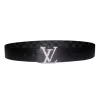 Dây lưng đính đá Louis Vuitton mặt trắng dây caro đen hàng hiệu