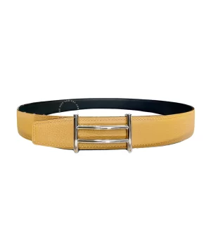 Dây lưng nam thời trang Hermès que đôi mầu trắng hàng hiệu HMT8