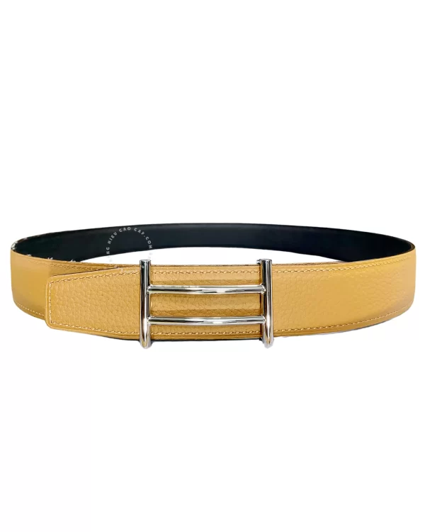 Dây lưng nam thời trang Hermès que đôi mầu trắng hàng hiệu HMT8