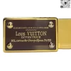 Dây thắt lưng Louis Vuitton mặt kính chữ nhật mầu vàng hàng hiệu vip