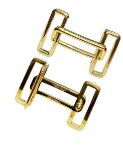 Mặt dây nịt Hermès nam mặt chữ H lồng mầu vàng hàng hiệu