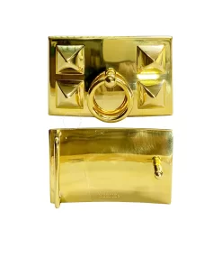 Mặt thắt lưng Hermès mũi trâu hàng hiệu mạ vàng 24k HM-V10