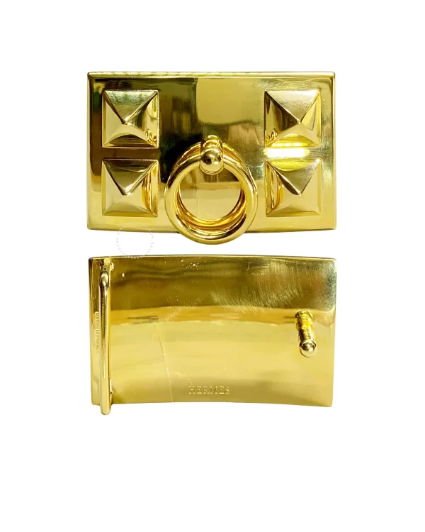 Mặt thắt lưng Hermès mũi trâu hàng hiệu mạ vàng 24k HM-V10