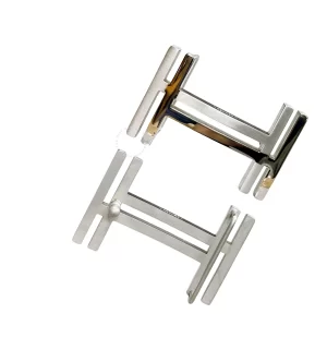 Mặt thắt lưng nam hàng hiệu Hermès chữ H lồng khoá mầu trắng