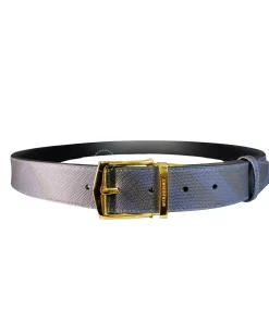 Thắt lưng Burberry thời trang nam hàng hiệu màu vàng dây mầu xanh caro