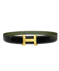 Thắt lưng da Hermès mặt mầu vàng xước hàng chuẩn authentic HMV3