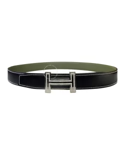 Thắt lưng Hermès mặt trắng đính đá hàng hiệu cao cấp HMT2