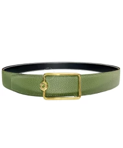 Thắt lưng Hermès nam phong cách mặt khoá mầu vàng hàng hiệu Authentic