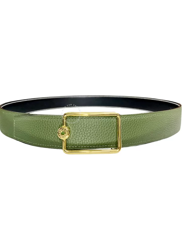 Thắt lưng Hermès nam phong cách mặt khoá mầu vàng hàng hiệu Authentic