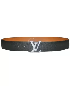 Thắt lưng Louis Vuitton đính đá dây taga đeo hai mặt đen cam