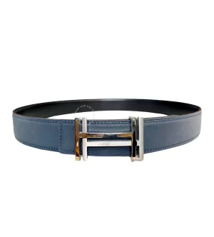 Thắt lưng nam hàng hiệu Hermès chữ H lồng khoá mầu trắng