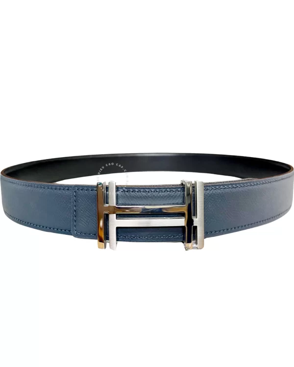 Thắt lưng nam hàng hiệu Hermès chữ H lồng khoá mầu trắng