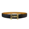 Thắt lưng Hermès nam chính hãng mặt mầu vàng đính đá HMV2