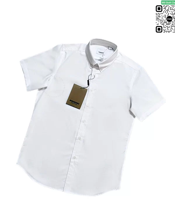 Áo Burberry ngắn tay mầu trắng trơn hàng hiệu cao cấp hàng hiệu cao cấp