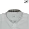 Áo Sơ mi mầu trắng Burberry dài tay hàng hiệu check cổ check tay