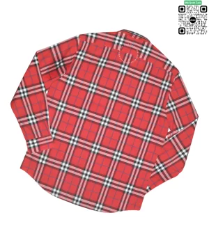 Áo sơ mi nam Burberry mầu đỏ kẻ nhỏ hàng hiệu cao cấp