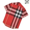 Áo burberry mầu đỏ ngắn tay kẻ to hàng hiệu chính hãng
