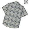 Áo Burberry mầu trắng đục ngắn tay kẻ cân hàng hiệu cao cấp