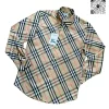Áo Burberry Dài Tay Kẻ Chéo Màu Vàng Be Hàng Hiệu Chính Hãng