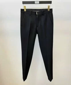Quần Âu Hàng Hiệu Givenchy Màu Đen Ống Côn Vải Co Giãn