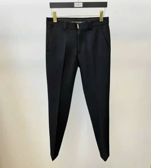 Quần Âu Hàng Hiệu Givenchy Màu Đen Ống Côn Vải Co Giãn
