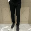 Quần Âu Hàng Hiệu Givenchy Màu Đen Ống Côn Vải Co Giãn