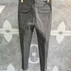 Quần Âu Hàng Hiệu Dior Màu Ghi Đậm Kẻ Ô Ống Côn