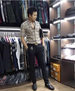 Quần Âu Dolce Màu Đen Thêu Logo Vương Miện