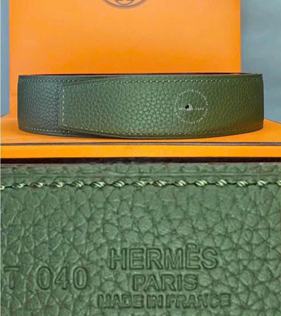Dây Lưng Hermes bản 3.2cm được dập chữ sắc nét
