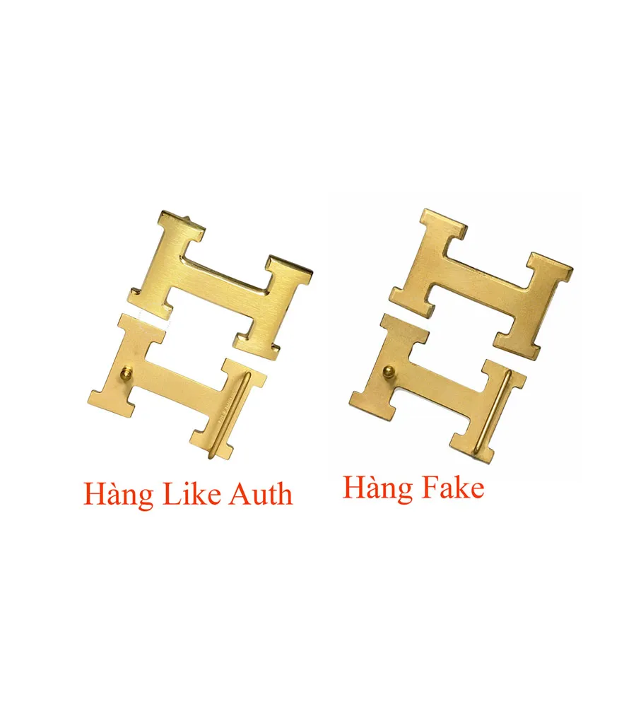 Mặt khoá chữ H Hermes hàng like auth và hàng fake