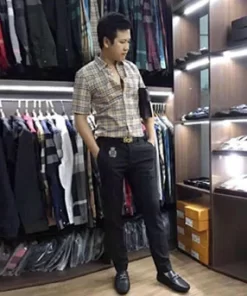 Quần Âu Nam Dolce & Gabbana Đen Thêu Vương Miện